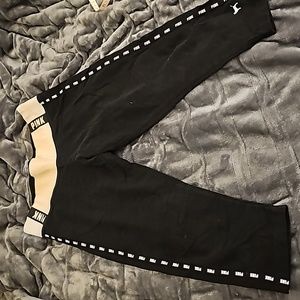 Pink cropped yoga pants